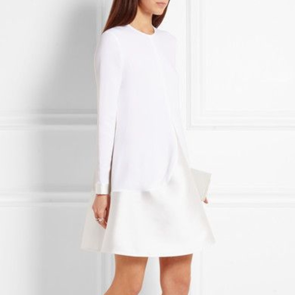 Stella Mccartney Satin-trimmed Stretch-crepe Dress